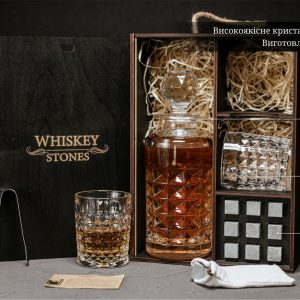 Подарунковий набір каменів для віскі № 7 Bohemia Diamond